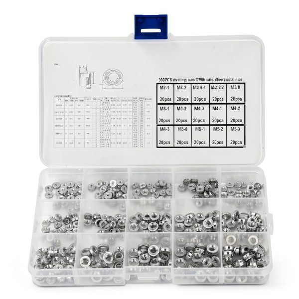 Dioche Self Clinching Nuts Metal Assortment Kit 300pcs-4