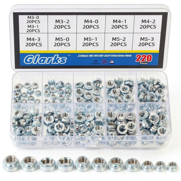 Glarks Self Clinching Nuts Carbon Steel Leak Proof Design-0