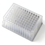 CORNING P-DW-11-C-S Axygen Polypropylene 96 Well Clear Round Bottom Deep Well Plate, Sterile, 1.1 mL Well Volume (Pack of 50)-0