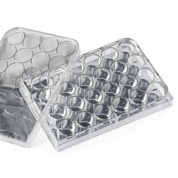 Polystyrene Sterile Flat Bottom 24-Well Plate Corning 3.4 mL Wrapped-0