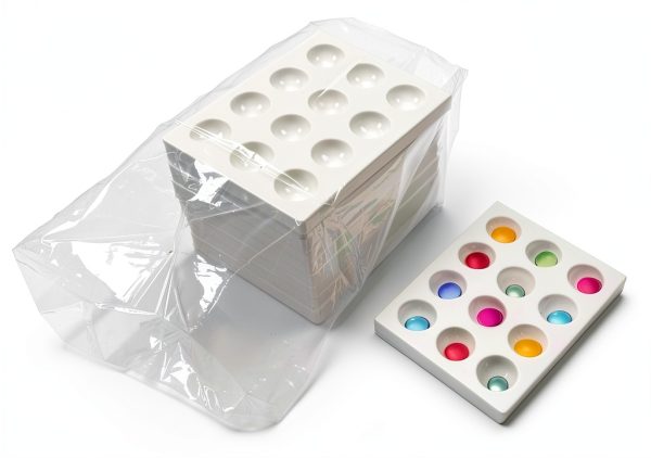 EISCO 10PK Spot Plates 12-Well Polyethylene Hard Plastic CH0542C-1
